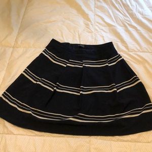 The Limited navy and white skirt
